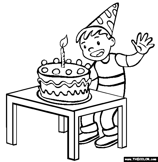 Happy Birthday Coloring Page